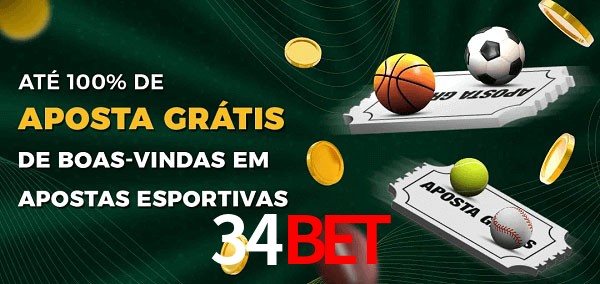 34Bet Ate 100% de Aposta Gratis